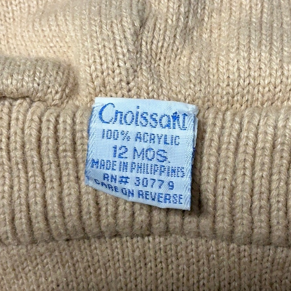 Vintage Zip Front Knit Teddy Bear Sweater Jacket - Picture 6 of 7
